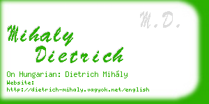 mihaly dietrich business card
