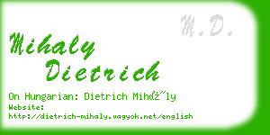 mihaly dietrich business card